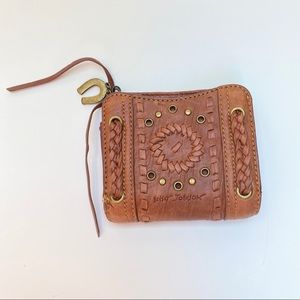 Betsy Johnson boho Y2K leather fold wallet